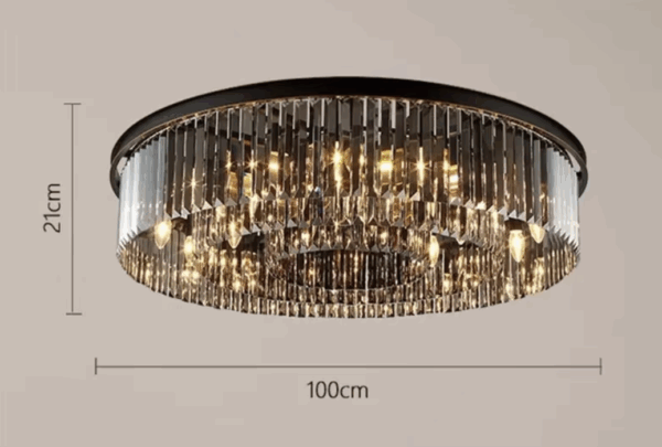 Luxury Round Modern Crystal Ceiling Light
